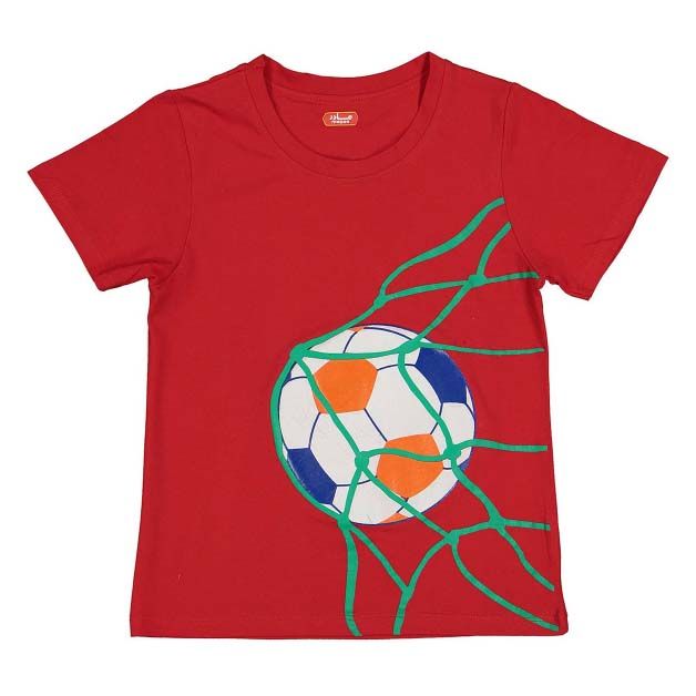 ست تی شرت و شلوارک پسرانه مادر مدل فوتبالی _RED -  - 3
