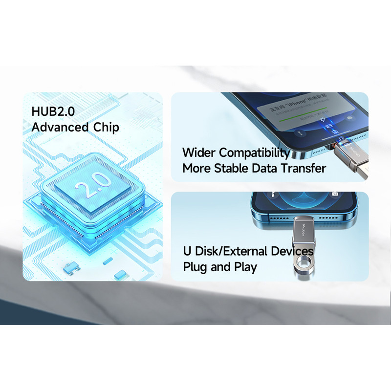 مبدل OTG USB به لایتنینگ مک دودو مدل OT-8600