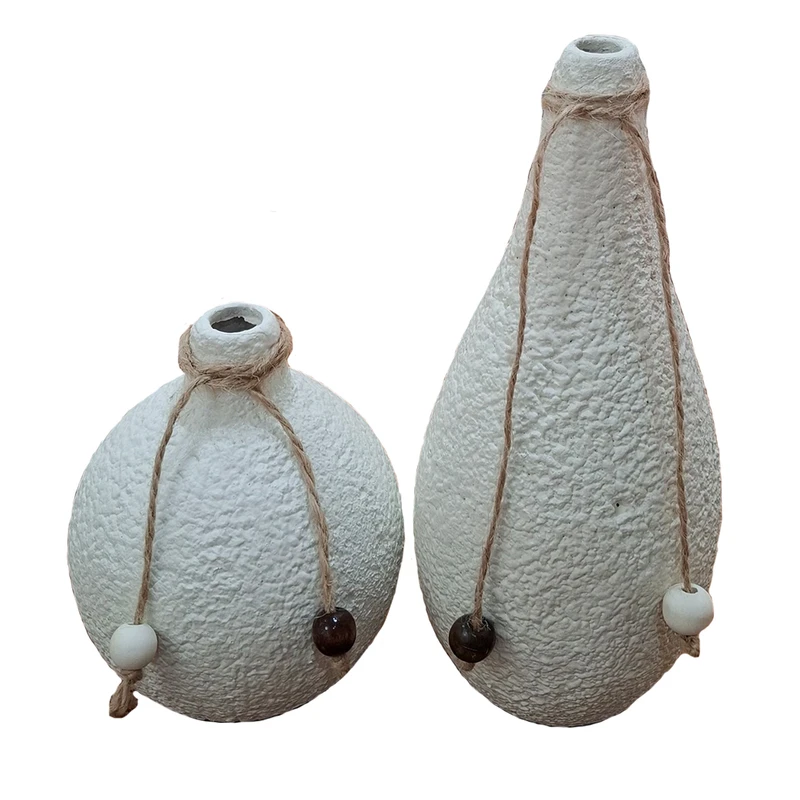 گلدان دکوری مدل خمره ای مجموعه 2 عددی