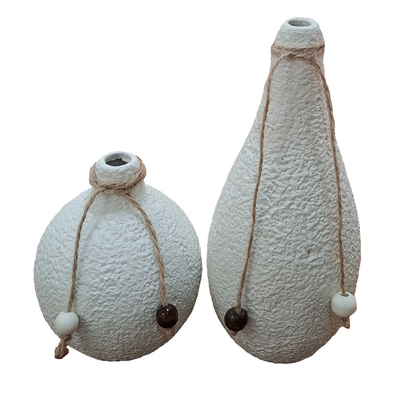 گلدان دکوری مدل خمره ای مجموعه 2 عددی