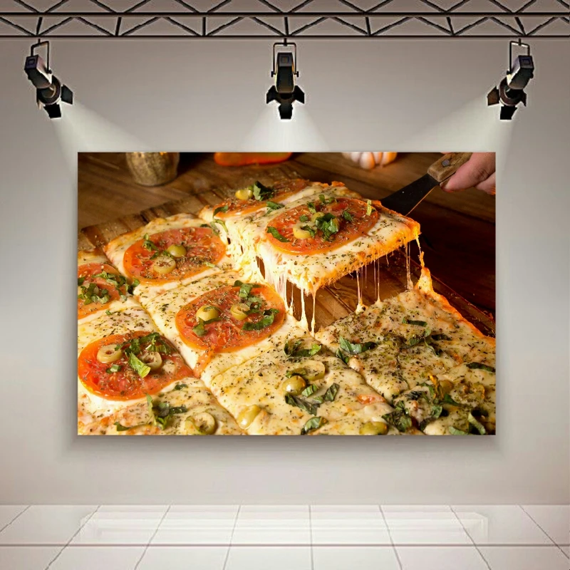 پوستر پارچه ای مدل فست فود طرح پیتزا کد SDP1446