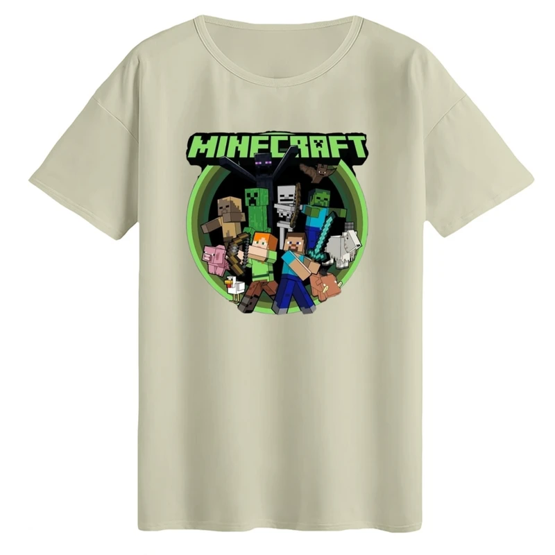 تی‌شرت لانگ آستین کوتاه زنانه مدل ماینکرفت کد۸