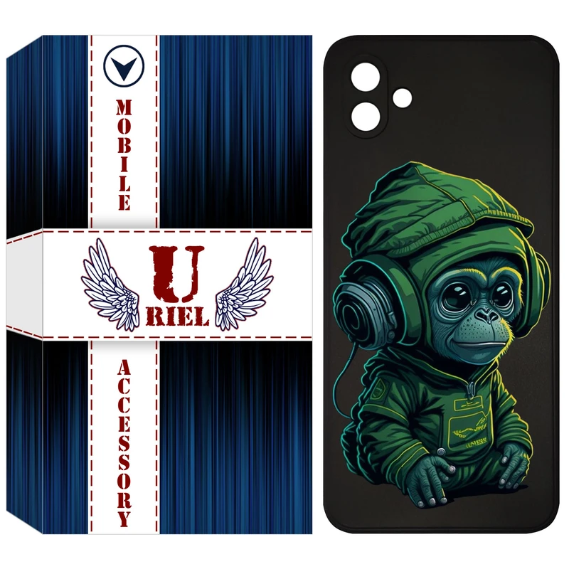 کاور یوریل مدل KSH کد 45 طرح میمون سبز مناسب برای گوشی موبایل سامسونگ Galaxy A05