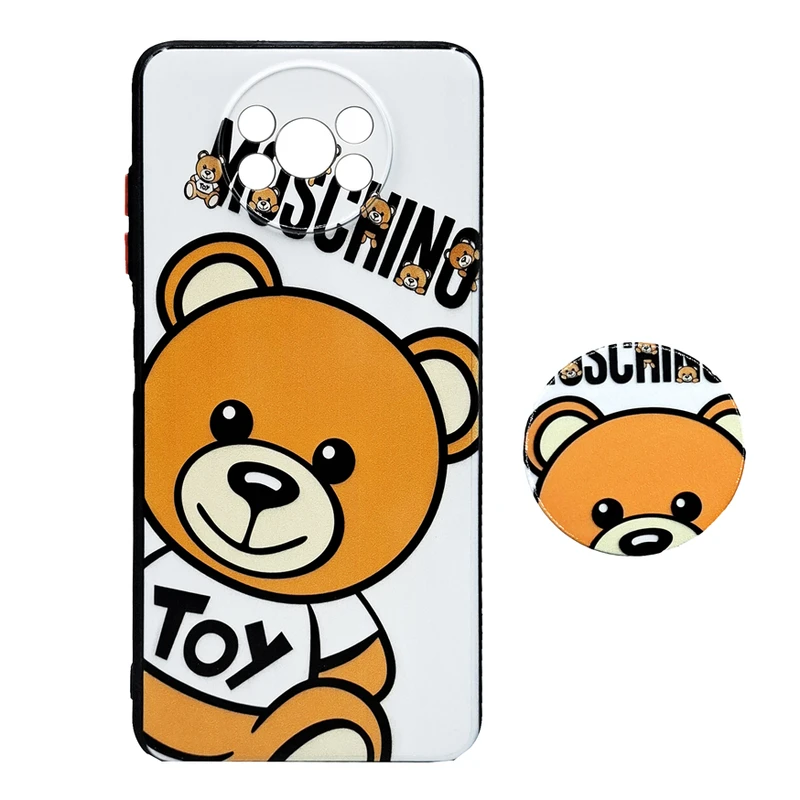کاور مدل TOYBEAR مناسب برای گوشی موبایل  شیائومی Poco X3 / X3pro به همراه پاپ سوکت