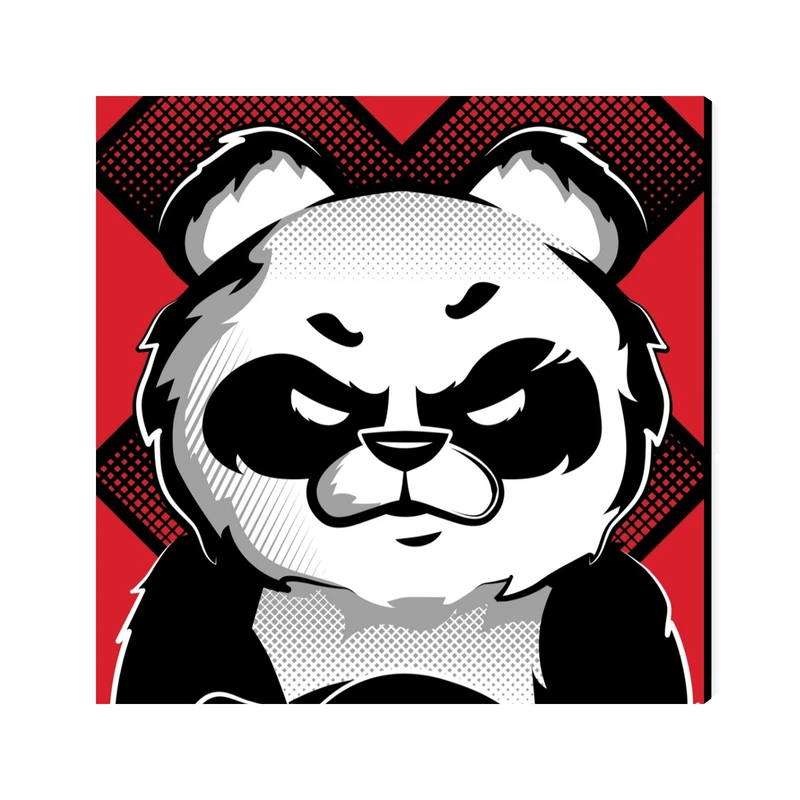 تابلو شاسی عرش مدل فانتزی پاندا خشمگین کد As1716