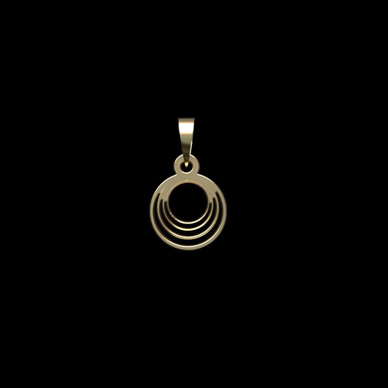 آویز گردنبند طلا 18 عیار زنانه مدوپد مدل دایره کد PA1-10456