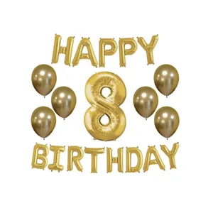 پک بادکنک آرایی پارتی لند تهران مدل happy birthday کد 3107 مجموعه 20 عددی