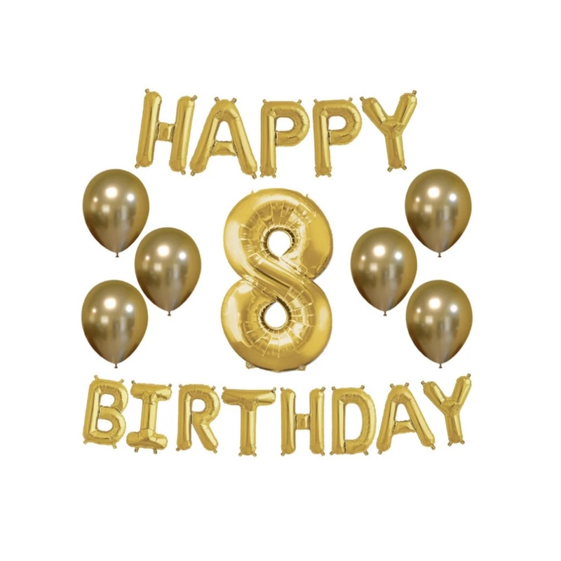 پک بادکنک آرایی پارتی لند تهران مدل happy birthday کد 3107 مجموعه 20 عددی