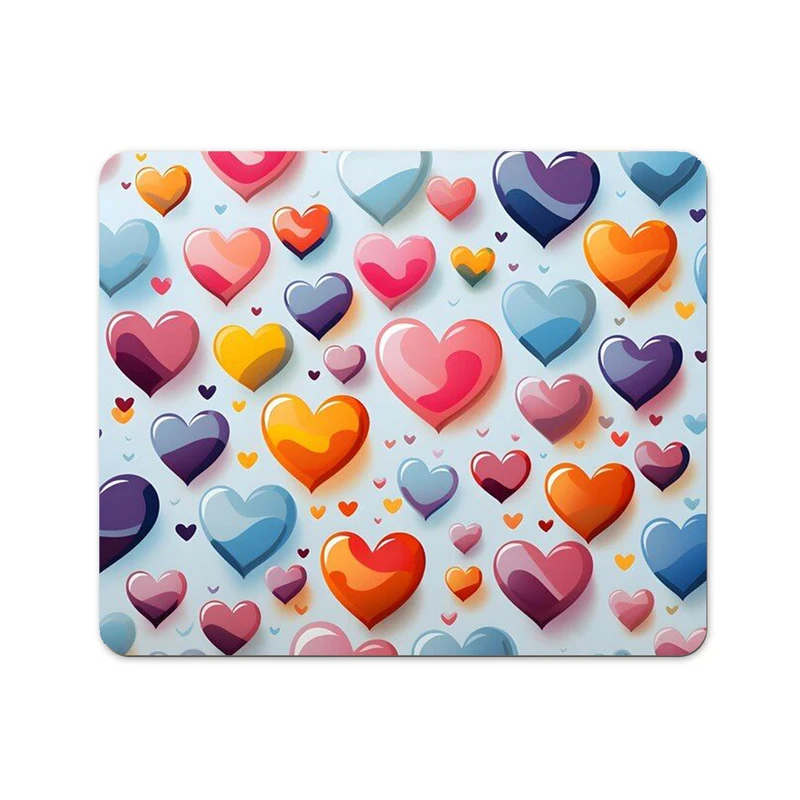 ماوس پد مدل قلب های رنگارنگ کد DKMP37