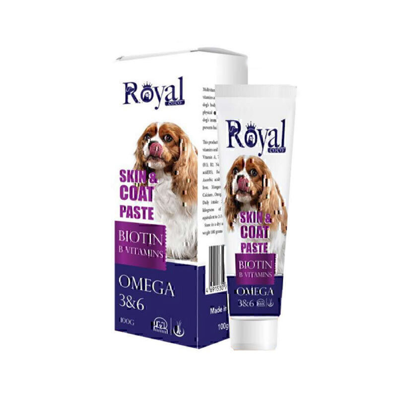 خمیر تقویتی سگ رویال کوکو مدل پوست و مو وزن 100 گرم