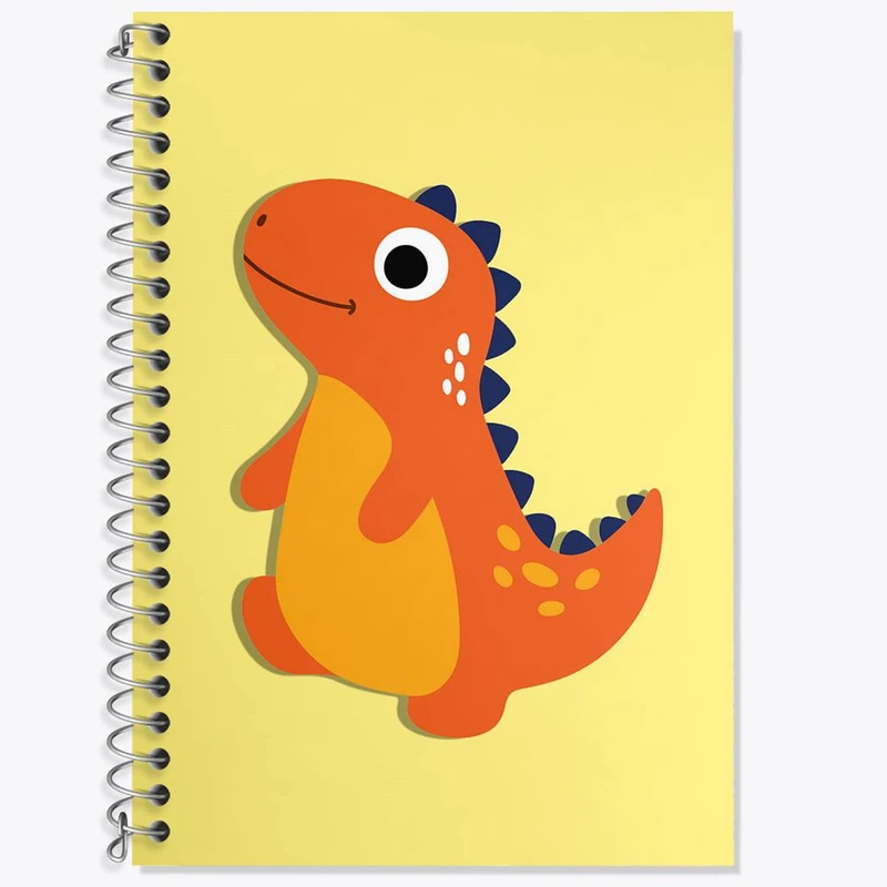 دفتر زبان 50 برگ خندالو مدل سه خط طرح دایناسور بامزه کد 29262