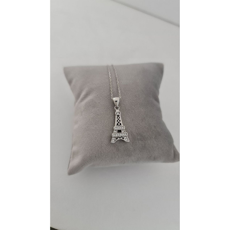 گردنبند نقره زنانه لیردا طرح ایفل کد kmed 2025