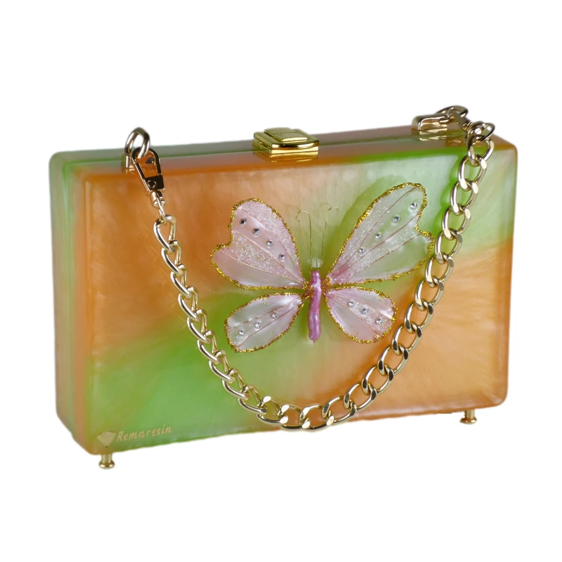 کیف مجلسی زنانه مدل رزینی مدل پرگل