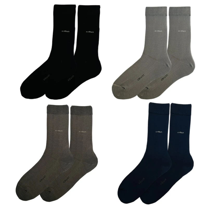 جوراب ساق بلند مردانه ال سون مدل کاتن کد PH1121 مجموعه چهار عددی