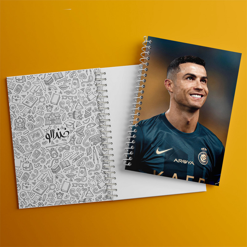 دفتر مشق 100 برگ خندالو طرح کریستیانو رونالدو کد 36397