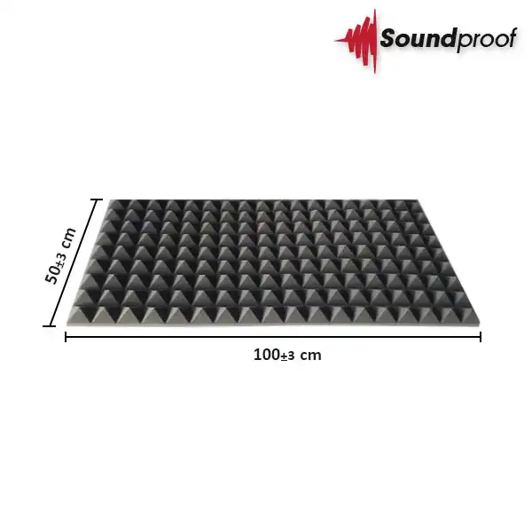 پنل آکوستیک ساندپروف مدل هرمی 50100 بسته 6 عددی