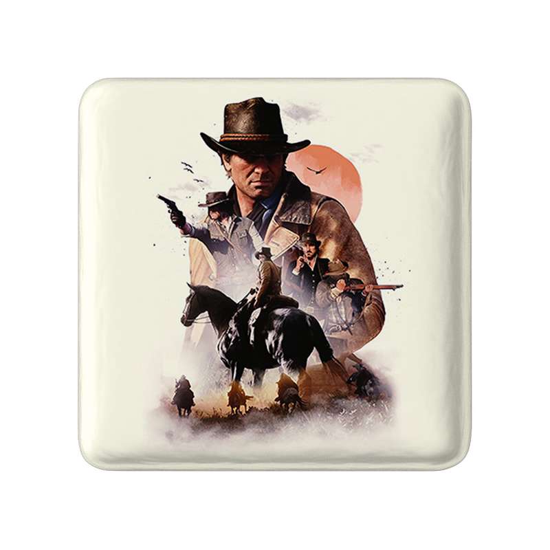 مگنت خندالو طرح بازی رد دد Red Dead مدل مربعی کد 30128