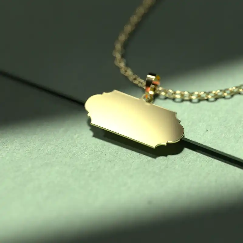 گردنبند طلا 18 عیار زنانه مدوپد مدل شکل هندسی کد P2-1-1229