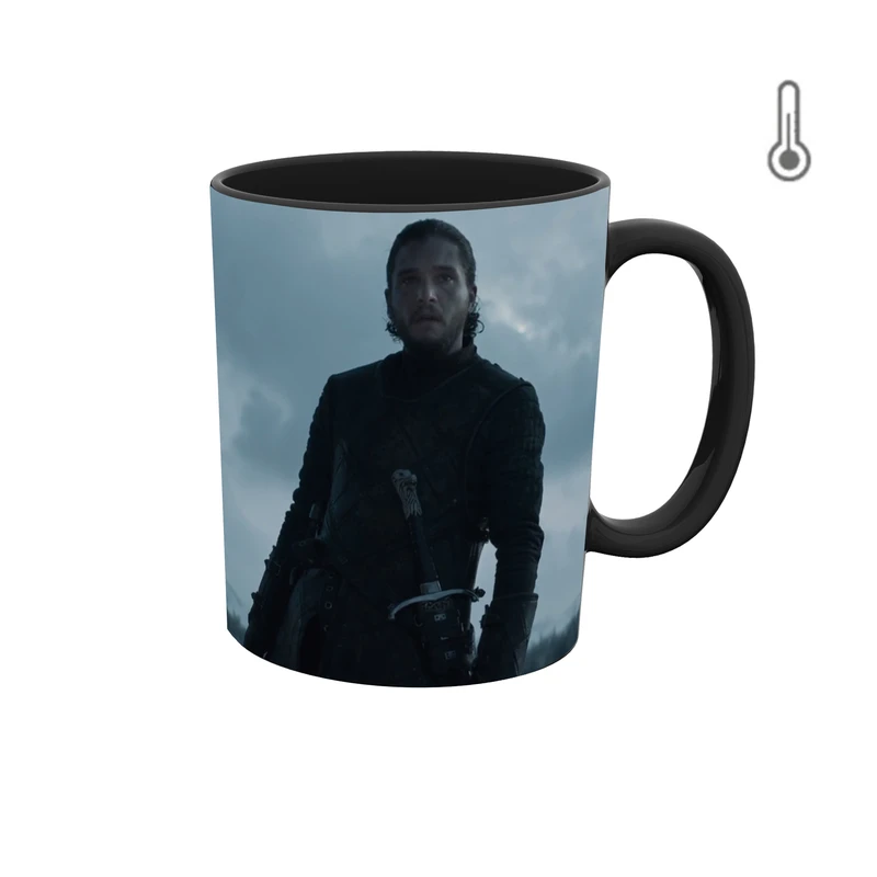 ماگ حرارتی طرح سریال گیم اف ترونز جان اسنو بازی تاج و تخت