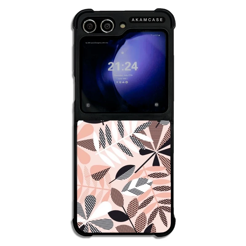کاور آکام مدل AMC-WSGZFLIP5-LEAVES-32 مناسب برای گوشی موبایل سامسونگ Galaxy Z Flip 5