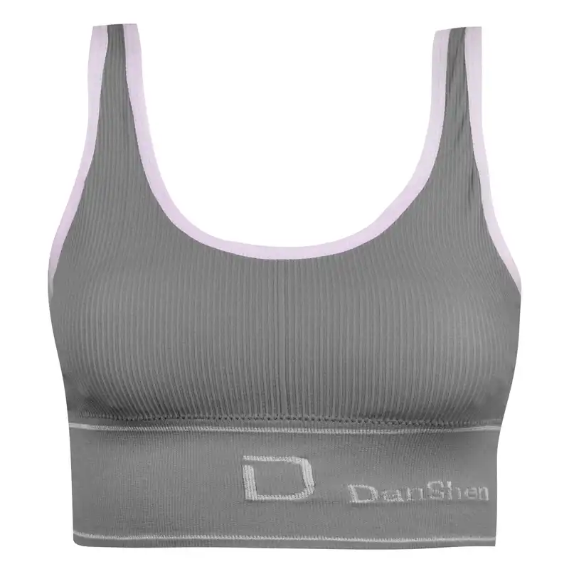 نیم تنه ورزشی زنانه مدل بدون فنر پددار کد 4562 رنگ خاکستری روشن