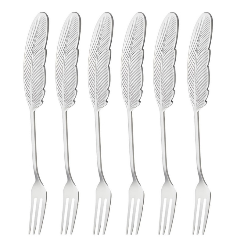 چنگال زیتون خوری مدل پر بسته 6 عددی