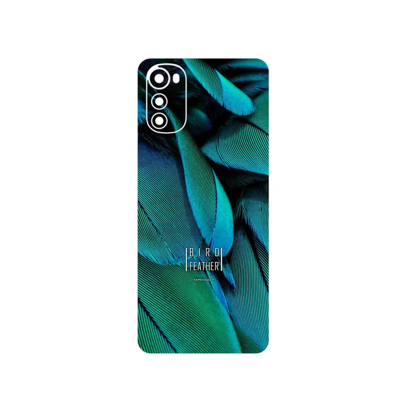 برچسب پوششی ماهوت مدل Green Feather مناسب برای گوشی موبایل موتورولا Moto E32s