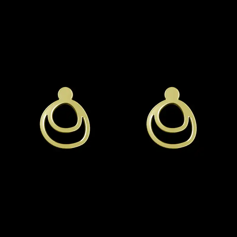 گوشواره طلا 18 عیار زنانه مدوپد مدل دایره کد GA1-15086