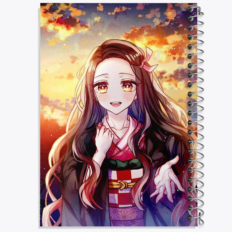 دفتر نقاشی 50 برگ خندالو مدل نزوکو انیمه دختر کد 12136