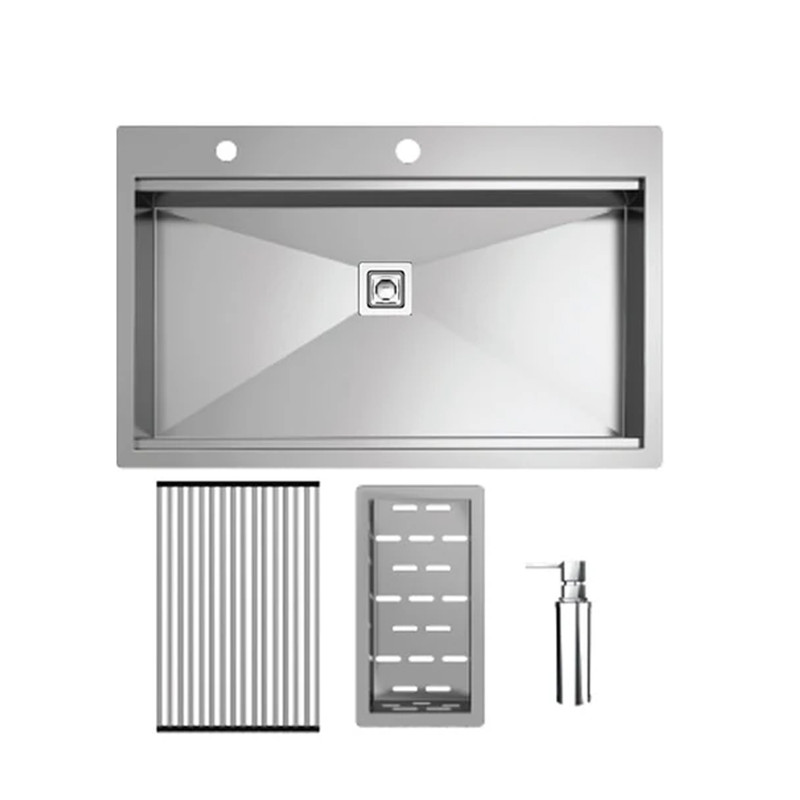 سینک ظرفشویی استیل توکار یک لگنه کن مدل BCN74