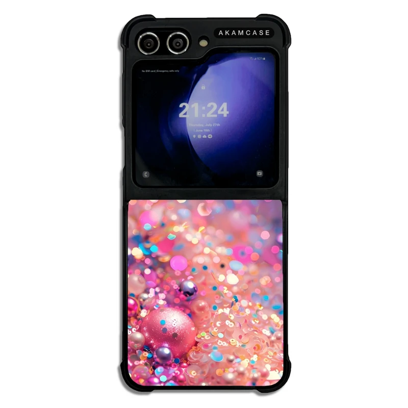 کاور آکام مدل AMC-WSGZFLIP5-SPARKLY-16 مناسب برای گوشی موبایل سامسونگ Galaxy Z Flip 5