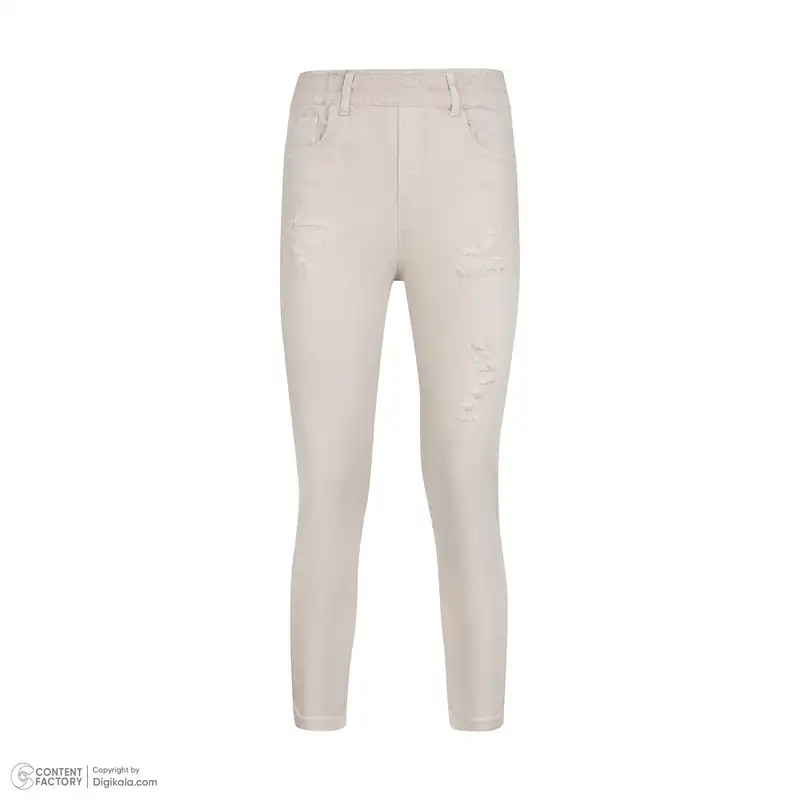 ست کت و شلوار جین دخترانه تیپ تاپ مدل ‏25007T41011 رنگ کرم