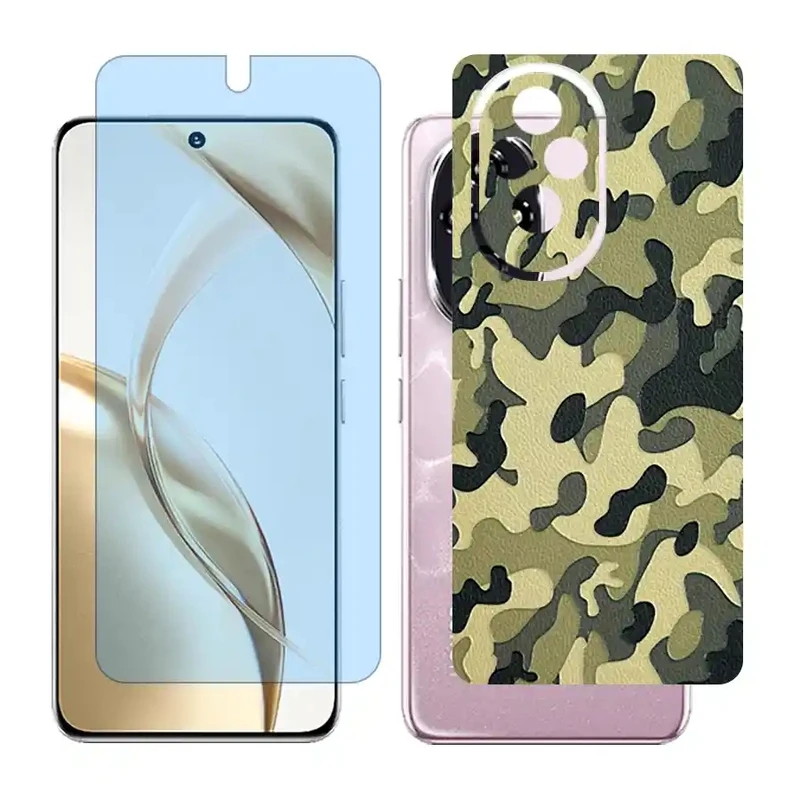 محافظ صفحه نمایش مات آنتی بلو گلس مدل Together مناسب برای گوشی موبایل آنر 200 / Honor 200 به همراه برچسب پوششی پشت گوشی