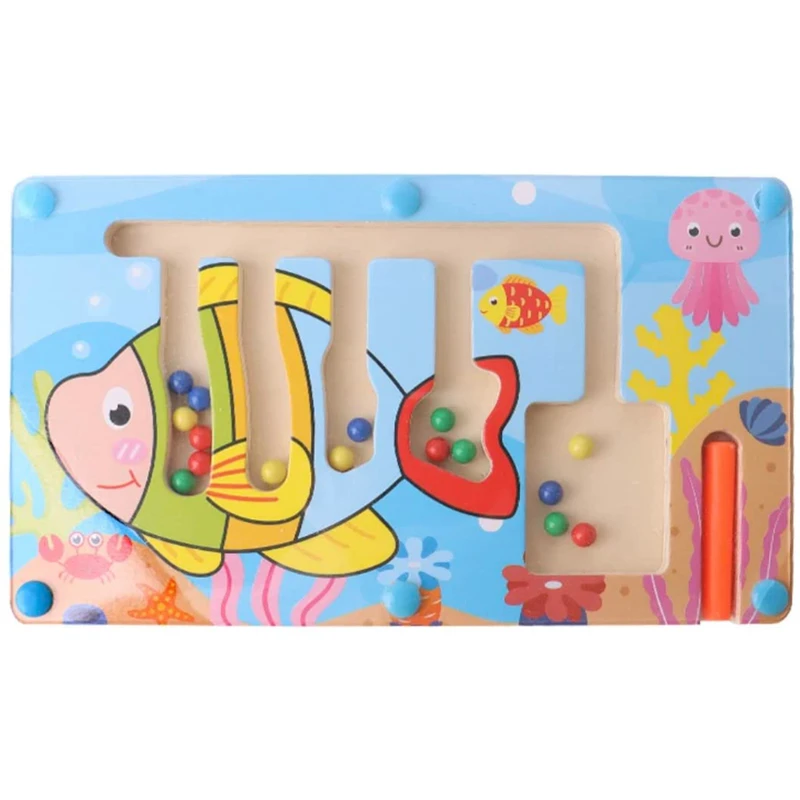 بازی آموزشی سمید مدل ماز مگنتی و دست ورزی طرح ماهی