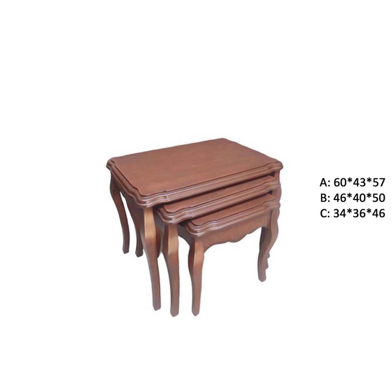 میز عسلی مدل ALM200 راش مجموعه 3 عددی