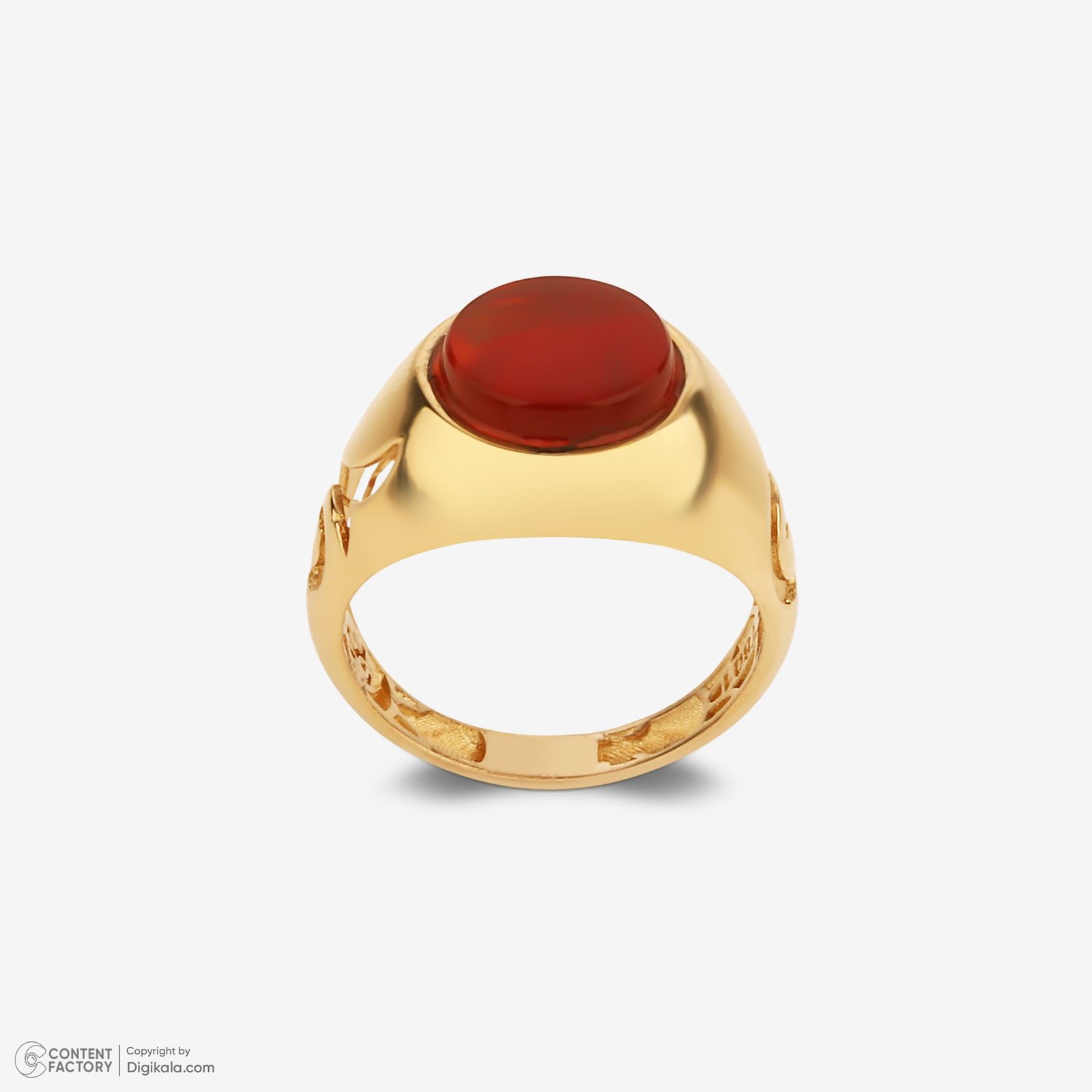 انگشتر طلا کم اجرت 18 عیار زنانه گلدم مدل R344007 سایز 53 -  - 2