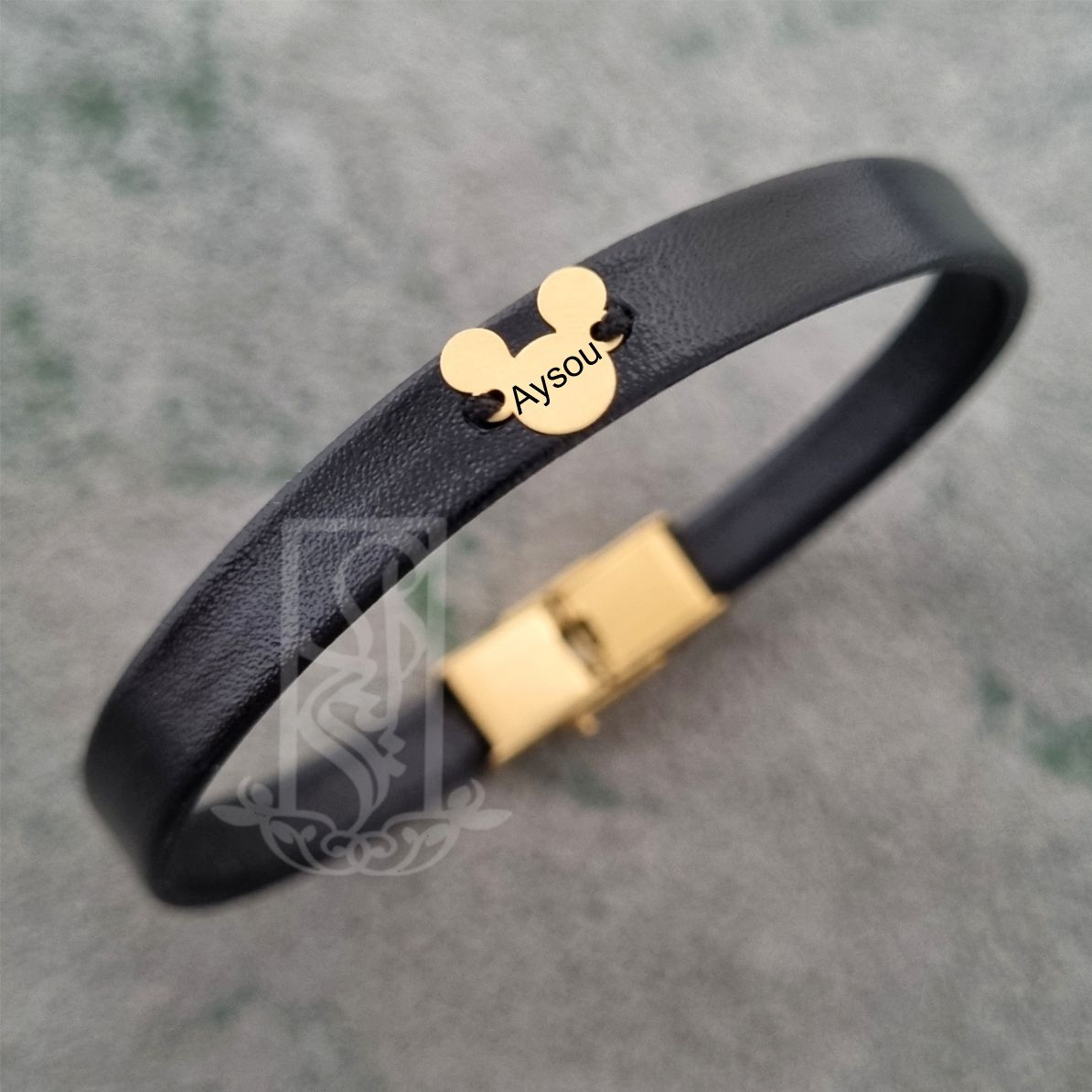 دستبند طلا 18 عیار دخترانه لیردا مدل اسم آیسو