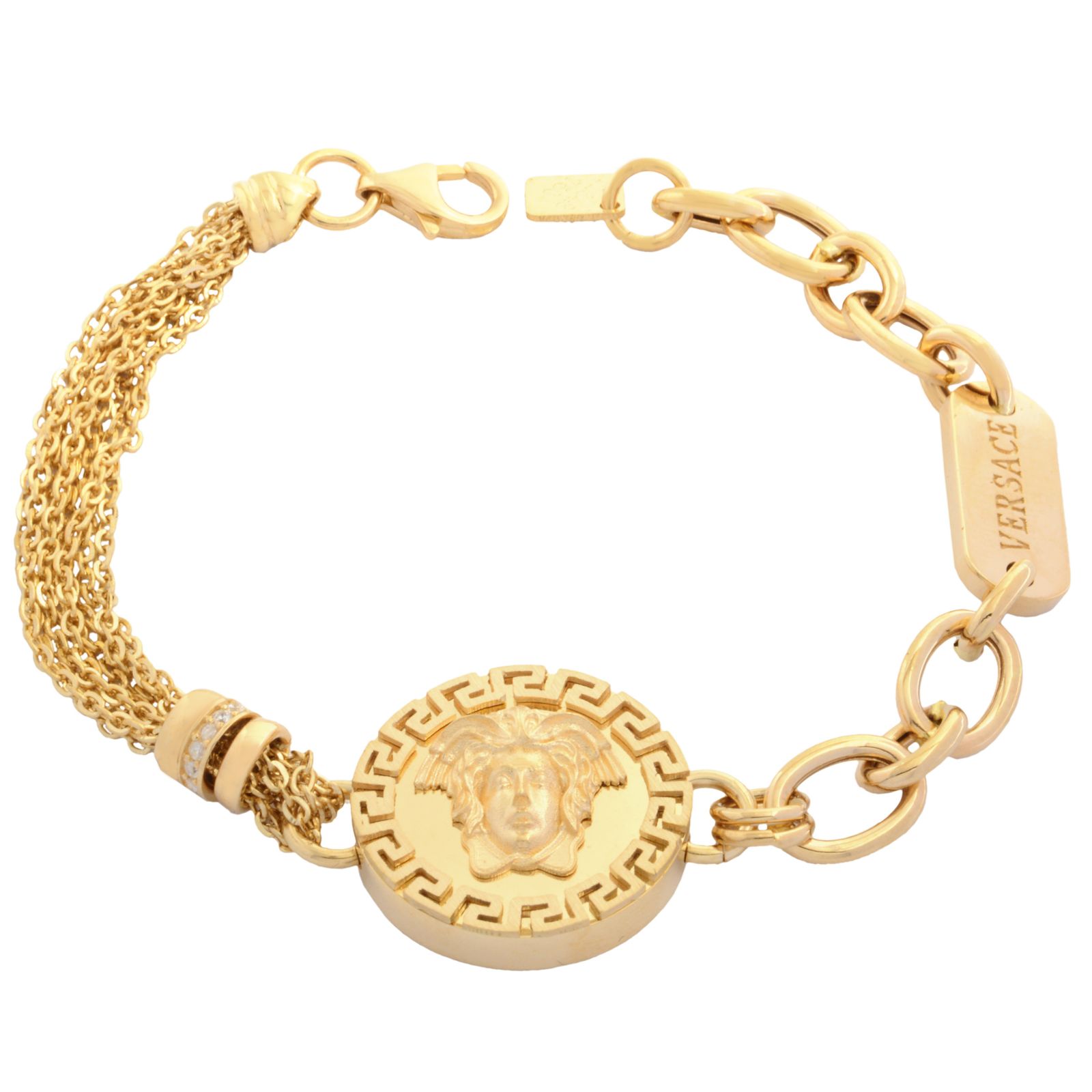 دستبند طلا 18 عیار زنانه طلای مستجابی مدل MN کد 18 -  - 1