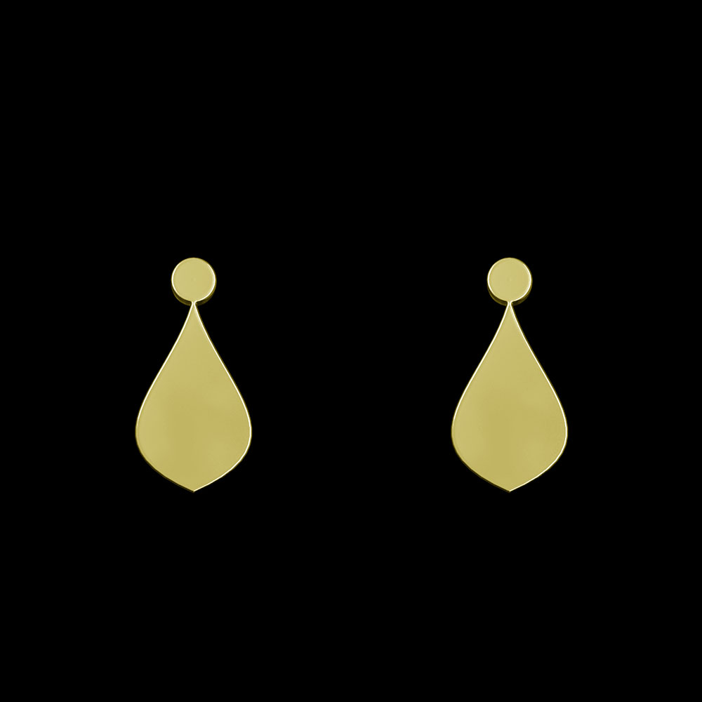 گوشواره طلا 18 عیار زنانه مدوپد مدل اشک کد GA1-12461