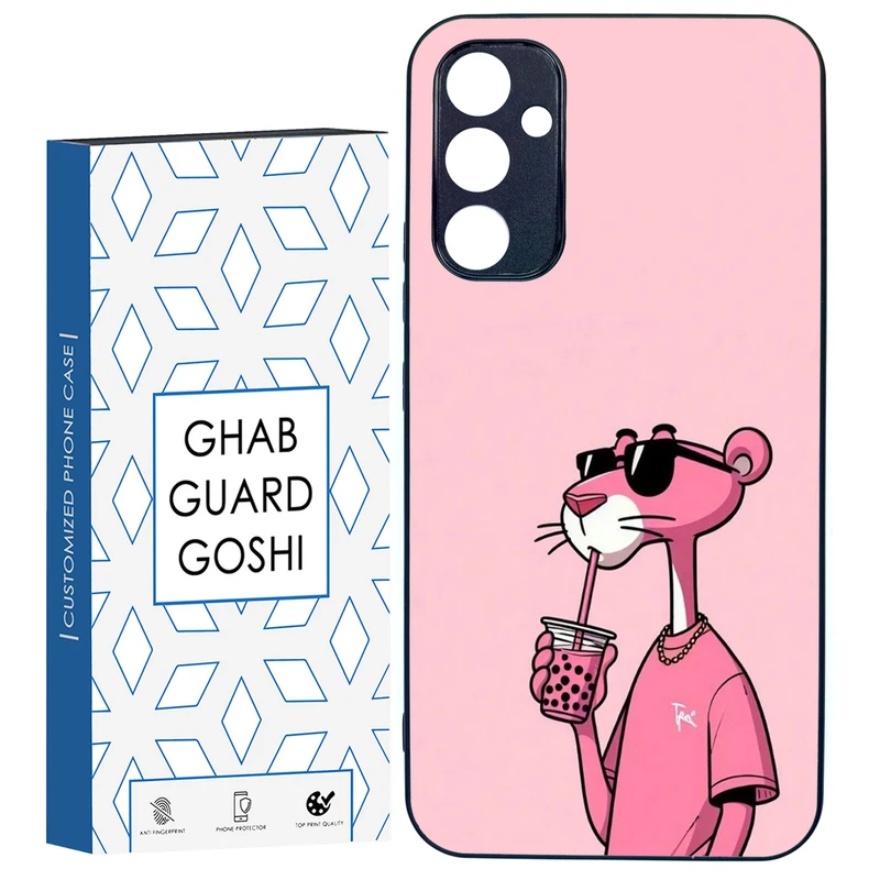 کاور قاب گارد گوشی طرح پلنگ صورتی کد TPU-213 مناسب برای گوشی موبایل سامسونگ Galaxy A34