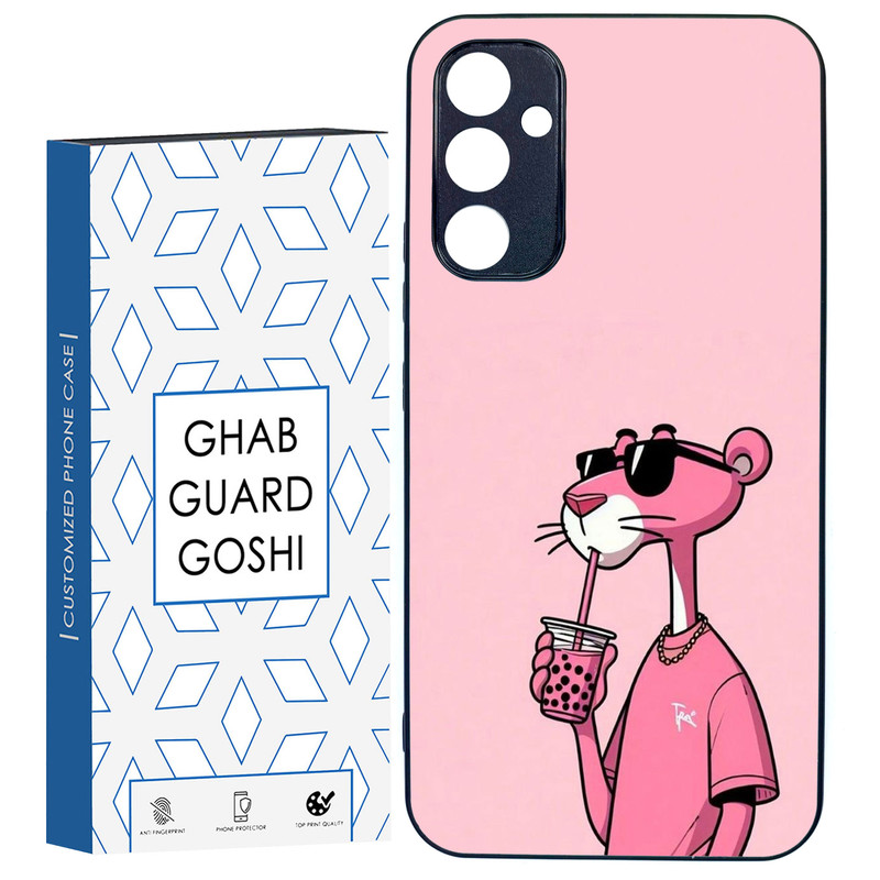 کاور قاب گارد گوشی طرح پلنگ صورتی کد TPU-213 مناسب برای گوشی موبایل سامسونگ Galaxy A34