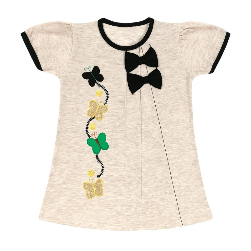 تی‌شرت آستین کوتاه راحتی دخترانه مدل گل بهار
