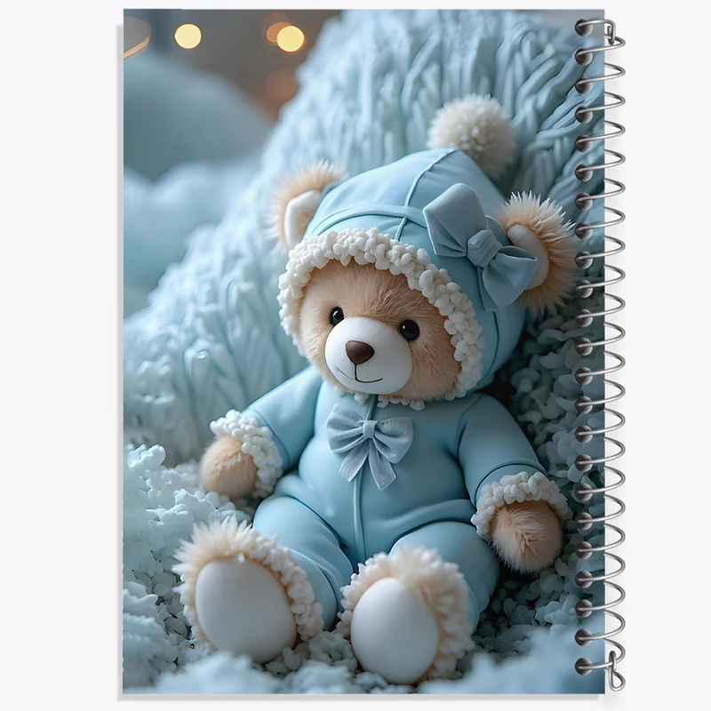 دفتر ژورنال نویسی 50 برگ خندالو مدل نقطه ای طرح عروسک خرس کوچولو کد F7690