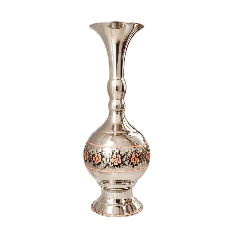 گلدان مس مدل قلم زنی تراش کد ZH439.3