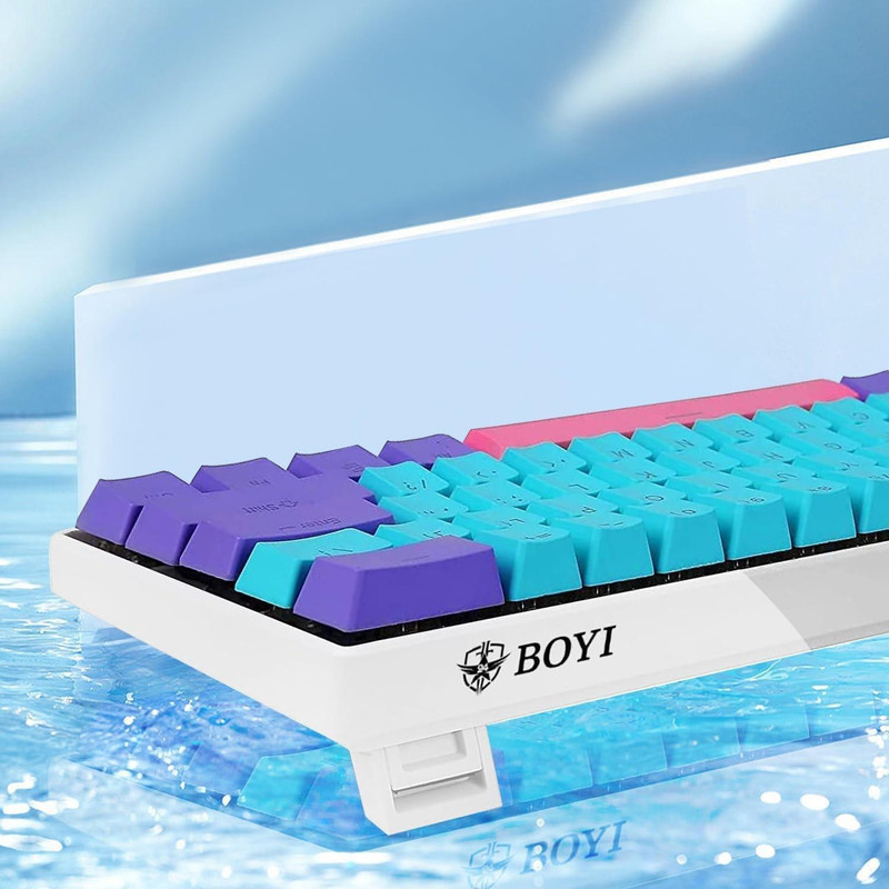 کیبورد بویی مدل 61Mini - Cherry MX Blue Switch - Lavender Color