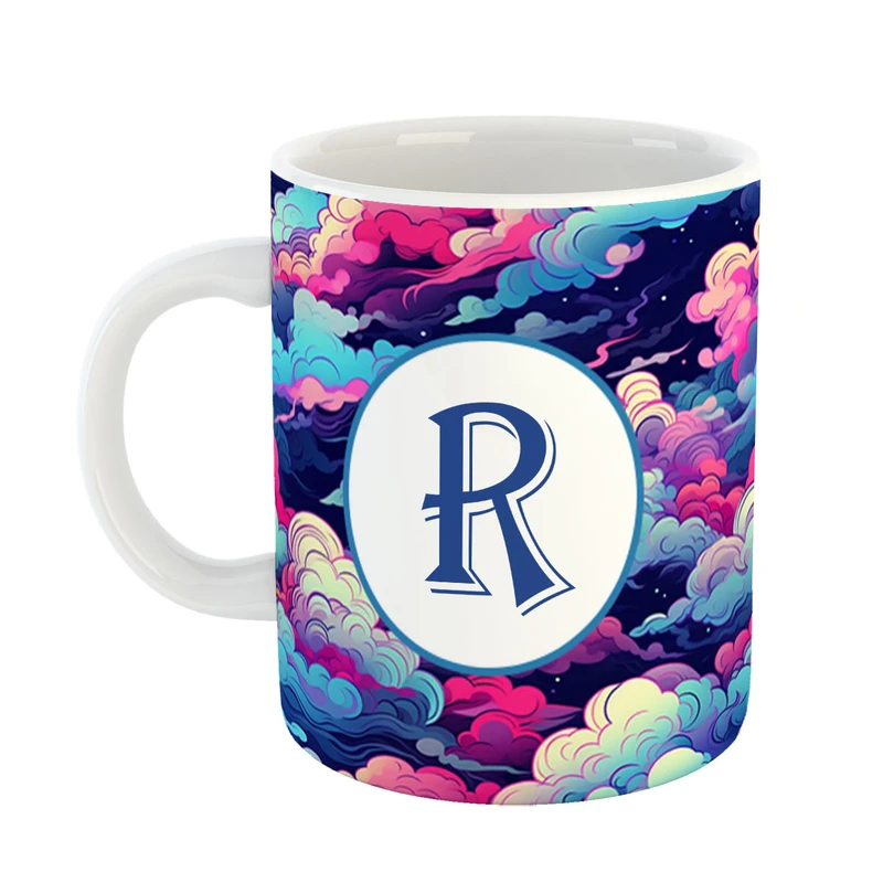 ماگ پاد افرین مدل فانتزی طرح حرف R  کد 15