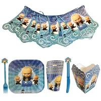 مجموعه 58 عددی تم تولد مستر تم طرح بچه رئیس پلاس