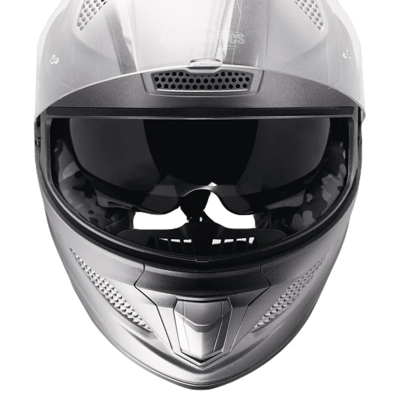 عکس شماره 11 : کلاه کاسکت چانه-دار استیل برد مدل s25 silver