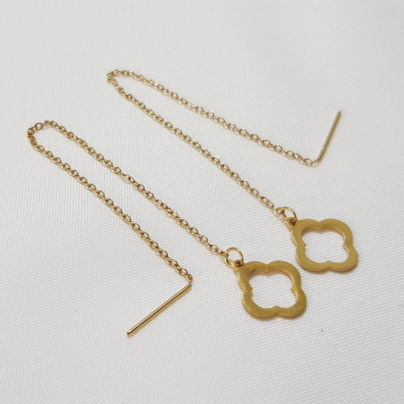 گوشواره زنانه مدل بخیه ای گل 3400 گوشواره زنانه مدل بخیه ای گل 3400