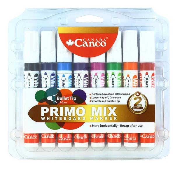 ماژیک وایت برد کنکو مدل Primo Mix کد 140960 بسته 8 عددی